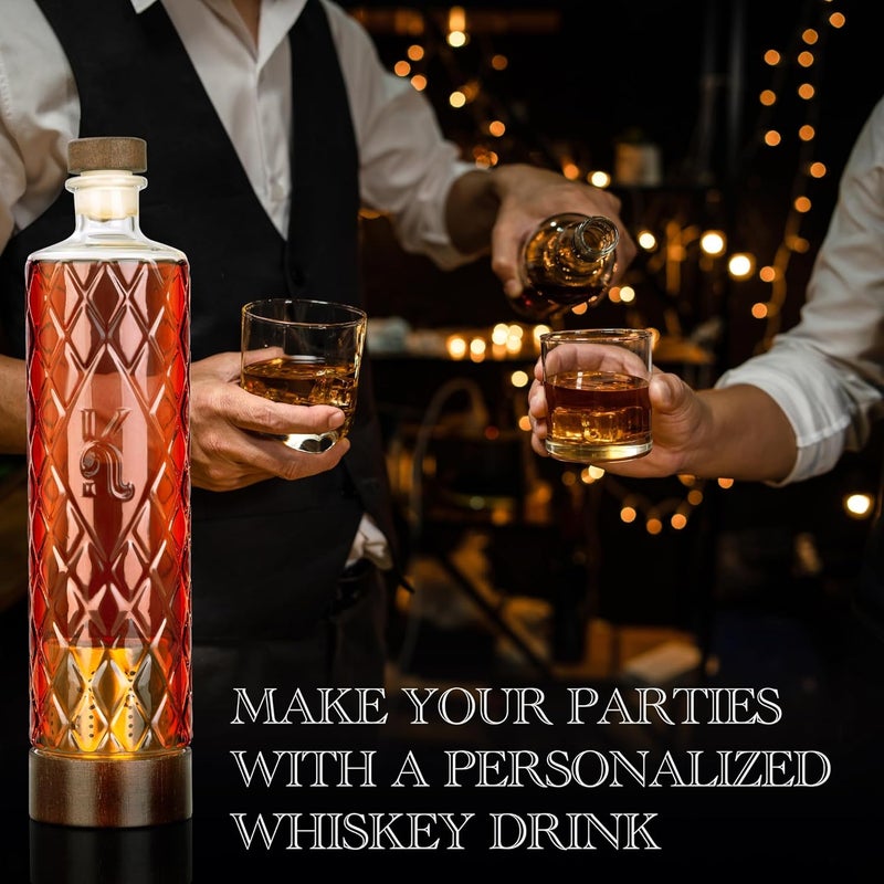Krafterize DIY Whiskey Gifts for Men - DIY Whiskey Infusion Set - Whiskey Making Kit - Decanter Set with Botanicals & Wood Chips - Bourbon Decanter & Birthday Gifts for Men - Image 3